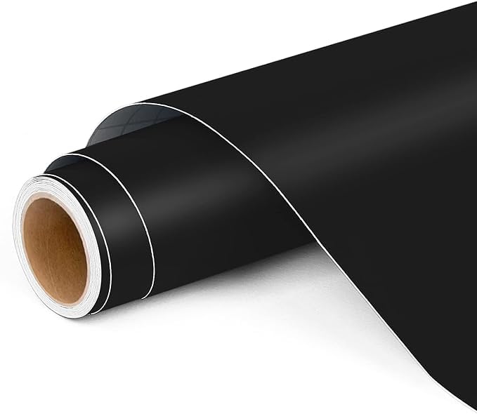 Matte Black Permanent Vinyl Roll -12" x 4FT Self Adhesive Vinyl for Cup, Black Vinyl for Birthday Gift, Party Ornaments, Home Decor (12 * 20)-image-33