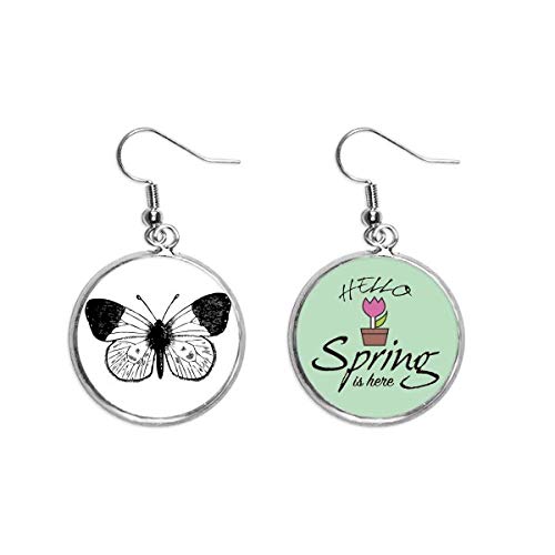 Pendientes de primavera con mariposas blancas para looks de diario