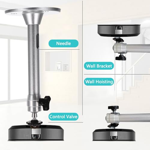 Soporte de proyector para techo de aluminio plata Alipis duradero 4