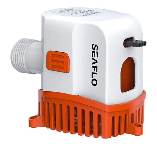 Image of SEAFLO 17 Series Automatic Submersible Bilge Pump - 800 GPH, 24V, 3 /4 inch & 1-1 /8 inch Outlet 4-Year Warranty! All-in-One Pump and Float Switch, Snap-Off Strainer, Compact for Marine Boat Yacht