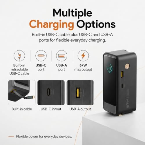 ReelCharge ReelPro 67W 15000mAh Power Bank (Black) - 1