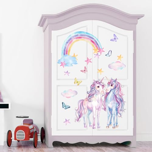 Vinilos Decorativos Mfault Unicorn Arcoíris para Pared miniatura 6