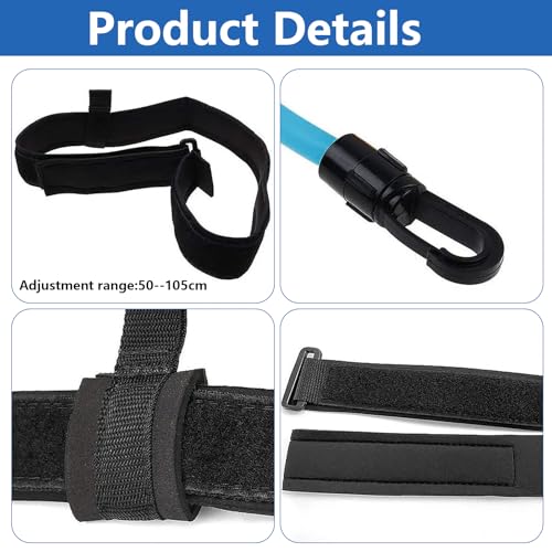 Schwimmgürtel Einstellbare Schwimmgürtel Pool Schwimmwiderstand Schwimmleine Durable für Schwimmingpools Widerstandstraining(Inklusive ohrstöpsel und nasenklammer)