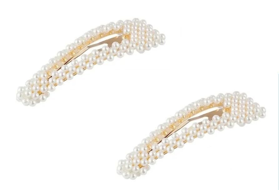 Pinzas con perlas para mujer, elegantes y estilizadas miniatura 1