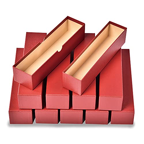 Caja decorativa roja set 10 piezas 9 pulg x 2 pulg miniatura 1