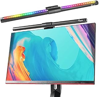 Monitor Light Bar, Megulla USB Powered Computer Lamp Bar with Stepless Dimmer and Hue Adjustment, e-Reading LED Task Lamp for Eye Caring, Space Saving Home Office Desk Lamp