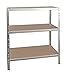 Produktbild Shelf Creations BASIC Schwerlastregal 90x120x40cm verzinkt 3 Böden Steckregal Kellerregal Lagerregal Werkstattregal Archivregal Haushaltsregal Ordnerregal Metallregal Garagenregal Fachbodenregal