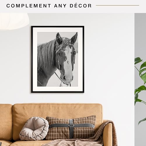 Image of MCS Everline Collection 22x28 Matted Poster Frame with 18x24 Picture Display, Black Vertical & Horizontal Wall Hanging Large Frame for Photos, Posters & Art Prints (1-Pack)