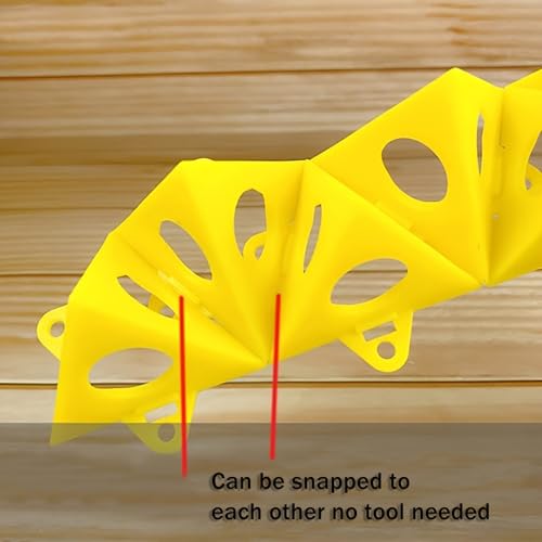 Docache 30 Stück Maler Malständer, Dreieckige Ständer, Mini Maler Pyramiden Ständer, Pyramidenständer Kegel-Farbständer Kegel-Malständer für Leinwand und Möbel (Gelb)