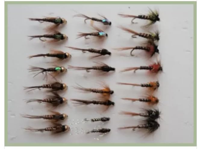 24 Barbless Cruncher & PTN Selection – Essential Trout Nymphs Fishing Flies