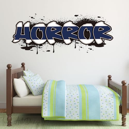 Vinilo decorativo personalizado graffiti nombre para pared miniatura 2