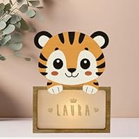 Kleine gepersonaliseerde lamp met naam - nachtlampje voor kinderen, cadeau-ideeën voor