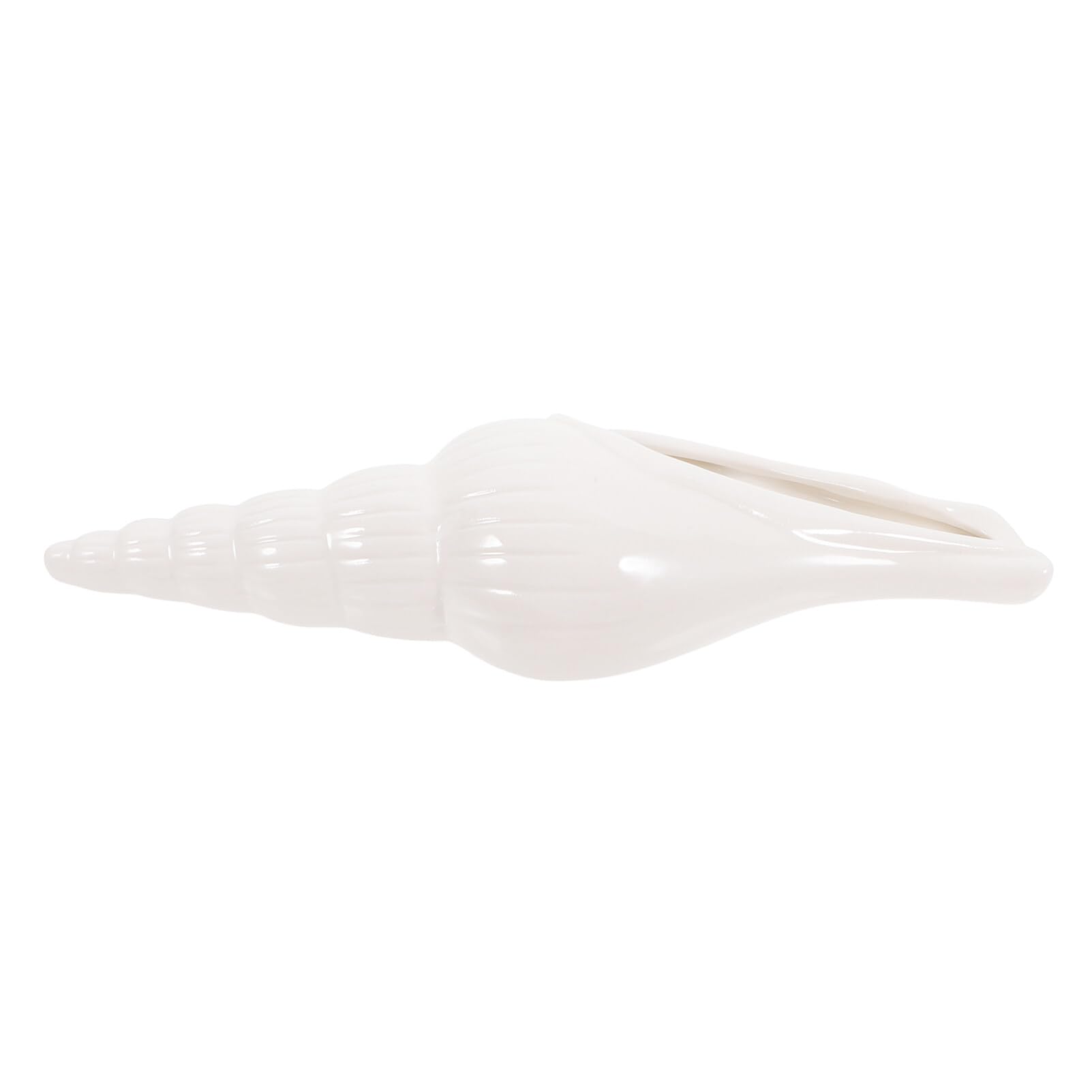 Keramik Wandvase in Weiß, Muschelform, Modell Nx0046a