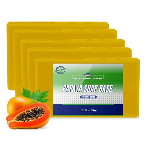 MYOC Papaya Soap Base ? Natural Cosmetic Grade | Ideal for DIY Soapmaking, Melt & Pour, Bath Products & Cosmetic Formulations | 