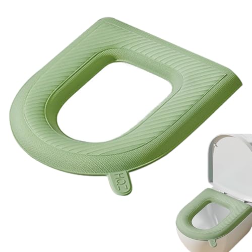 Cojín para asiento de inodoro, funda impermeable para asiento de inodoro, cojín de asiento de inodoro EVA con asa, cubierta de inodoro acolchada portátil, almohadilla suave