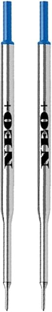 NEO+ Set of 2 ballpoint pen refills compatible with PaperMate (BLUE INK)
