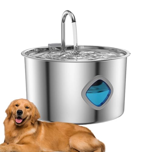 Fontane D'Acqua Per Gatti Per Interni - Fontana Con Ciotola Da 3,2 L Per Gatti,Ciotola in Acciaio Inossidabile per Animali Domestici da Interno per Cani e Gattini di Tutte le Dimensioni