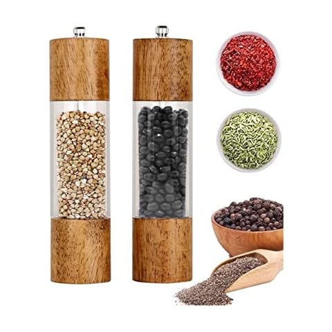 Molinillo Sal y Pimienta Sindax de Madera con Grosor Ajustable Cover