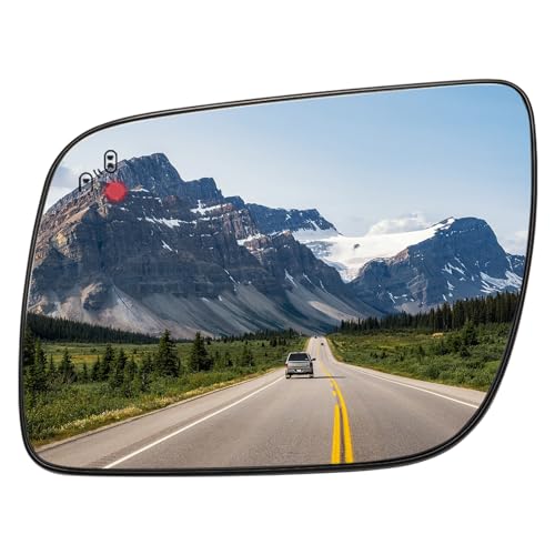 LOIYLLEN Driver Side Mirror Replacement for Ford Explorer 2011 2012 2013 2014 2015 2016 2017 - Left Side Mirror Glass, Rear View Mirrors Glass with Power Heated & Blind Spot(BB5Z17K707P) by LOIYLLEN - Used condition - US$27.46