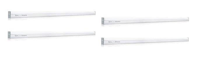 Philips Slimline Advance 25-Watt 2500-lumen Metal Batten Tubelight (Pack of 4) (Warm White) (Study Room Specialist)
