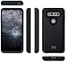 TORU CX PRO Case for LG V30/ V30 Plus/ V35, with Card Holder | Slim Protective Shockproof Cover with Hidden Credit Cards Wallet Flip Slot Compartment Kickstand | Include Mirror and USB Adapter - Black