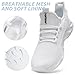 ZMBCYG White Sneakers for Women Shoes Fashion Running Tennis Sports Gym Slip on Jogging Walking Shoes Ladies Breathable Lightweight Size 6.5