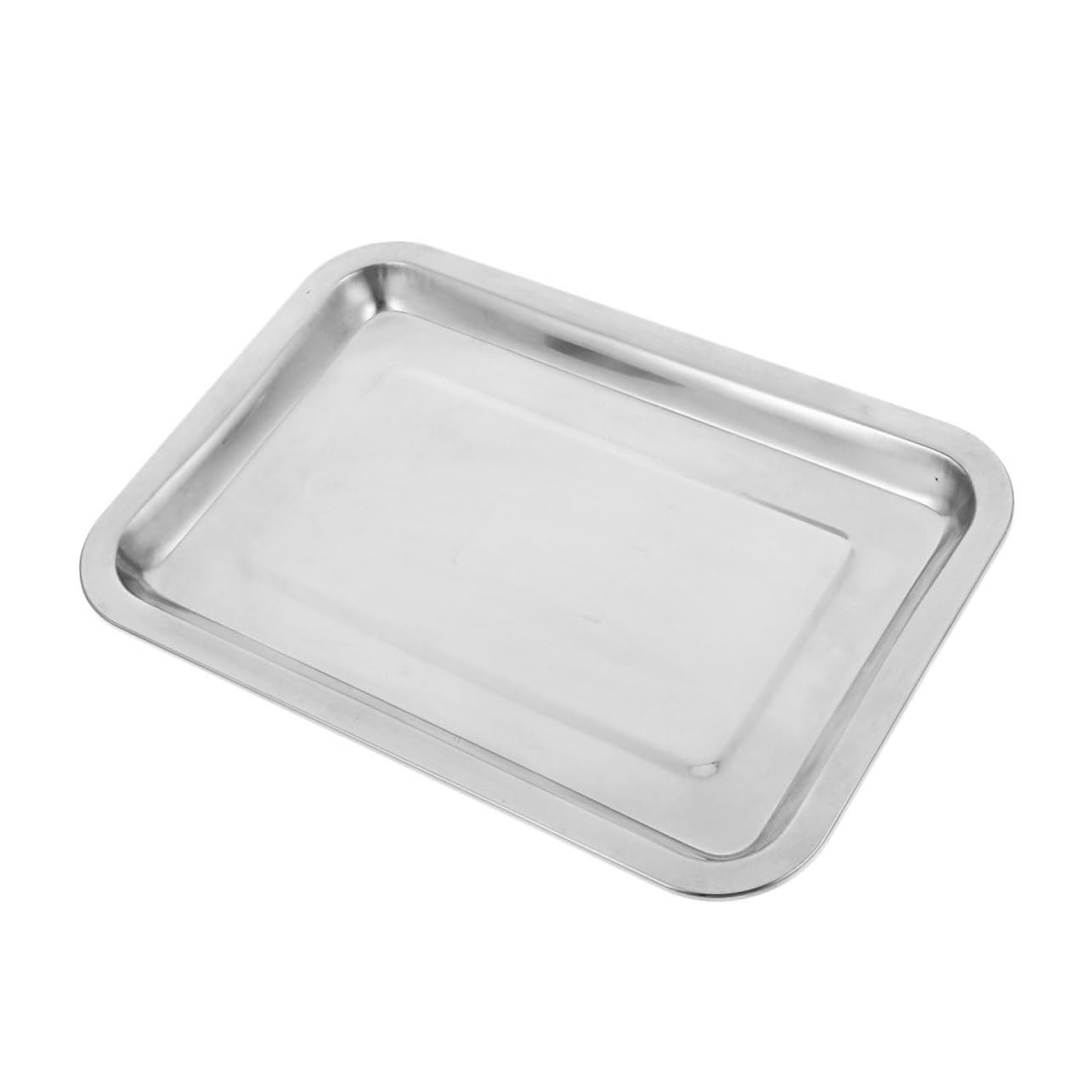 KICHOUSE Tray Stainless Steel Lab Sample Holder Medical Tattoo Tool Organizer Spill Containment Easy Clean Surface