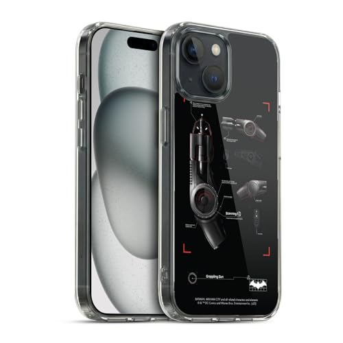 Funda de gel Batman Arkham City para iPhone 15 carcasa suave con diseño de pistola de grappling