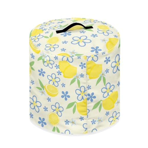 Image of Floral Lemon Air Fryer Cover Waterproof Dust Cover | Portable with Pocket Protective Cover Suitable for Women Exquisite Gifts for Picnic Color Resistant Portable 8 Quart