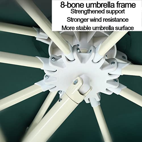 Pythic Double Top Windproof Beach Umbrella Heavy Duty Outdoor Sun Umbrella Cantilever Square Patio Umbrella Adjustable Angle Sunshade Umbrella (Color : Khaki, Size : 2.5M8Bones) #TOP2