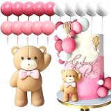JeVenis decorazione torta orso rosa decorazione torta orsi orso babyshower