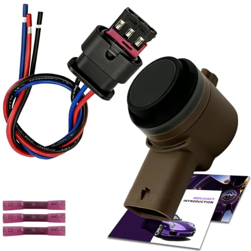 MEILICACY 1127503-12-C 1127503 Front and Rear Parking Sensor Backup Parking Assist Pdc Parking Sensor Bumper with Connector Wiring Harness for Tesla Model 3 Y S X Tesla Bumper Sensor Holder