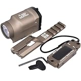 LEESEN Tactical Flashlight 800 Lumen LED Burst Flash Long Range Under Mount Rail Flashlight - Aluminum Alloy (Color : Brown)
