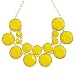 Wrapables Designer Inspired Double Layer Bubble Necklace, Yellow