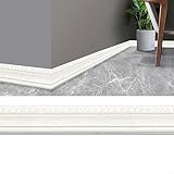 Línea de moldura de pared autoadhesiva, 2,3 m de espuma adhesiva para moldura de moldura de borde de rodapié calcomanía de pared para decoración de pared techo armario