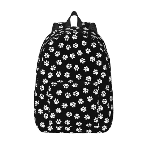 Sac à dos en toile WURTON avec empreintes de pattes pour randonnée