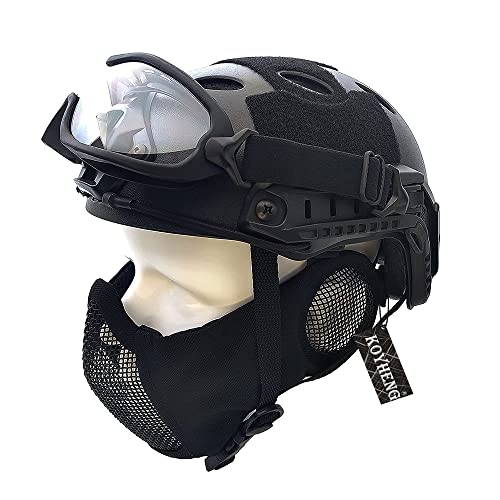 Casque Fast Airsoft Tactique de Type PJ et Masque Cover