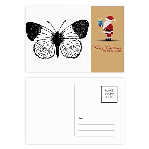 Cartes postales papillons Père Noël pour illuminer vos messages hivernaux