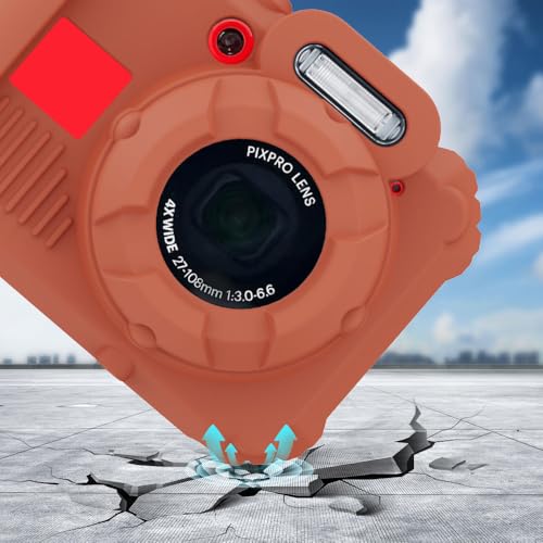 Funda de silicona para cámara pixpro wpz2 con protector y correa miniatura 4