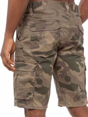 BRAND KRUZE Short Cargo Homme – Short Robuste en Coton avec Plusieurs Poches, Coupe Confortable, Idéal pour Les Activités de Plein Air, la Randonnée, Le Camping et Les Loisirs KZS116 Kaki 48 – vue 2