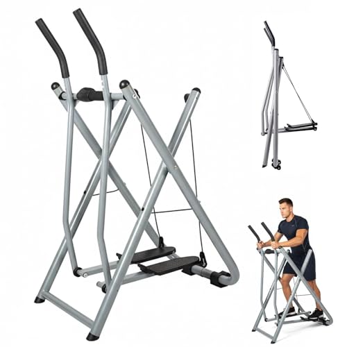 JHOMHF Máquina Planeadora Elíptica Air Walk Elíptica Plegable Ejercicio Físico Total Planeador Elíptico Soporta 265 Libras con Diseño De Bajo Impacto For Gimnasio En Casa