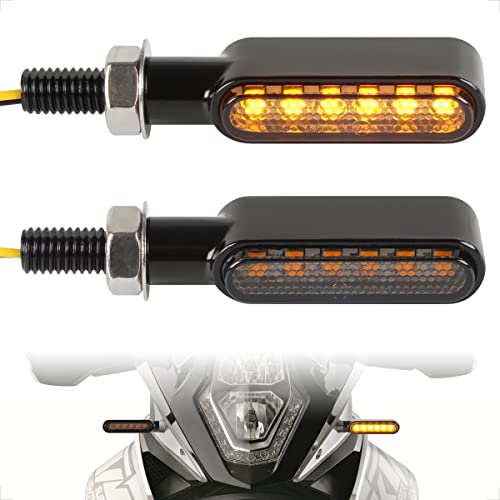 evermotor 6 LED Universal 12V 2 Stück E24 Mini Motorrad LED Blinker Zinklegierung im Feinguss IP67 Wasserdicht E geprüft
