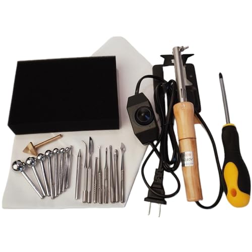 MIRCTRI Kit de Fabrication de Fleurs en Tissu électrique, Machine à Repasser à 18 têtes, température réglable