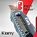 Kony Heavy-Duty Retractable Utility Knife | SK5-Blade Box & Carpet Cutter with Inch Ruler + Bubble Level – Precision Tool for Crafts, DIY & Home Projects