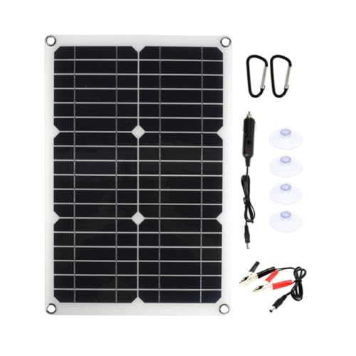 Placa solar flexible 20w kit portátil con salida USB 5v y DC 2