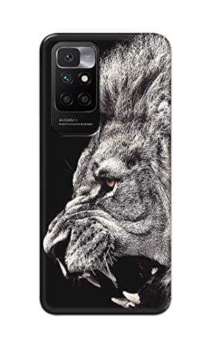 Image of Roaring Lion Hard Back Case Cover for Redmi 10 Prime Back Cover -(J5) VNS2225