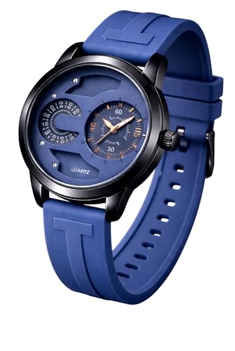 Image of CERO Men's Quartz Watch | Prime Collection Dual Dial | Silicone Strap | Analogue | Sporty Style