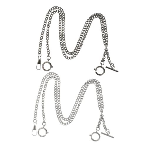 TENDYCOCO 6 Pcs Pocket Watch Jewelry Silver Chain Digital Pocket Watch Display Watch Chain Watch Accessories Decor Watch Case Automatic Pocket Watch Pin Watch Chains Link Metal