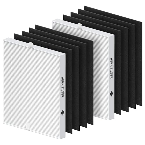 CHIVALZ AP-1512HH Air Purifier Replacement Filter Set for Coway Airmega AP-1512HH and and Airmega 200M air Purifier, 2 HEPA and 6 Carbon Filters, Compared to Part #3304899