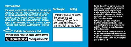 Image of Pidilite FEVITITE SUPER STRONG[450GM]| Two Component (Resin and Hardener) Epoxy Adhesive. | Sets in